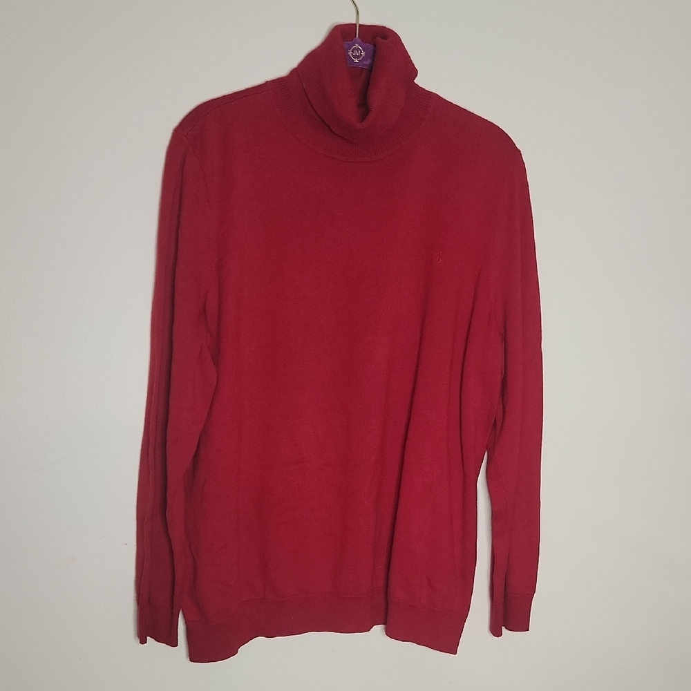 Classic Red Turtleneck Sweater